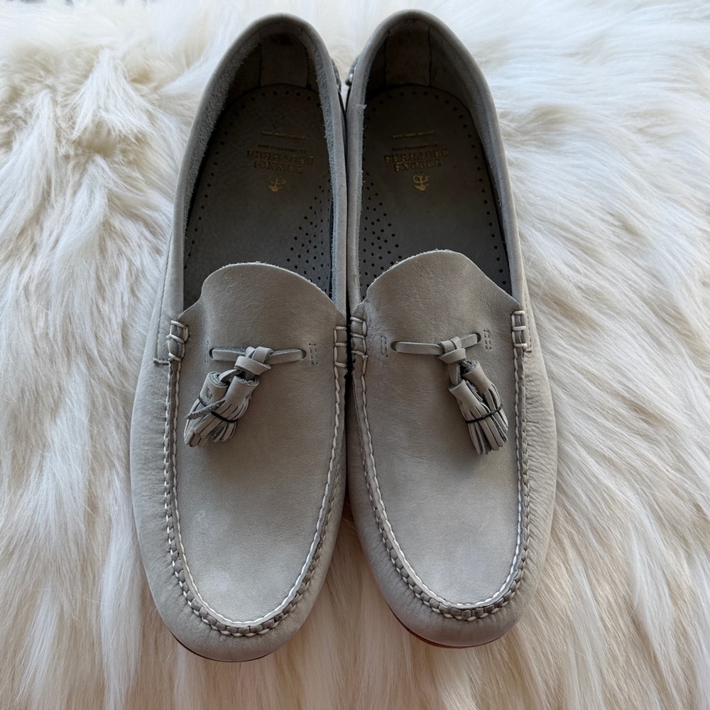 Brooks Brothers Light Gray Tassel Loafers Size 12D NWOT
